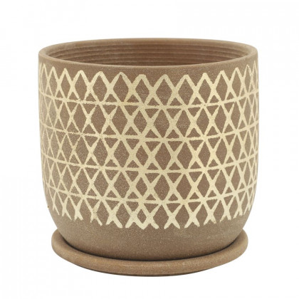 Sagebrook - 6" Cross Planter With Saucer