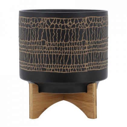 Sagebrook - 8" Glazed Planter With Stand