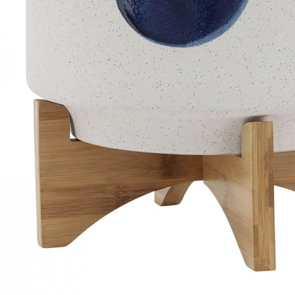 Sagebrook 10" Funky Planter With Stand - White