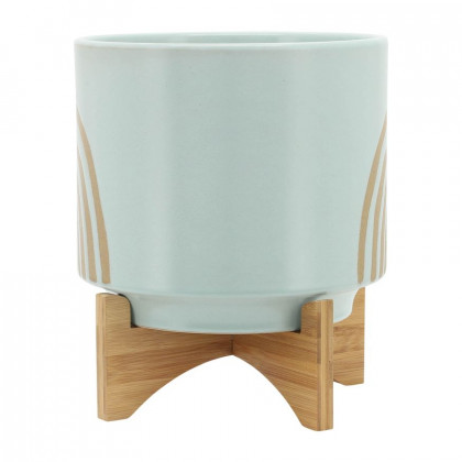 Sagebrook 10" Arch Planter With Stand - Mint