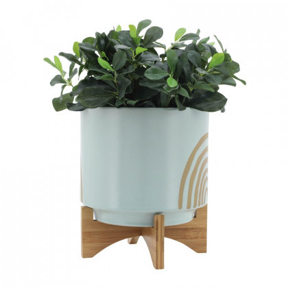 Sagebrook 10" Arch Planter With Stand - Mint