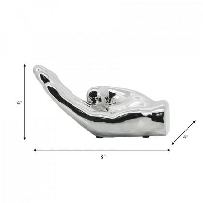 Sagebrook 8" Asking Hand - Silver