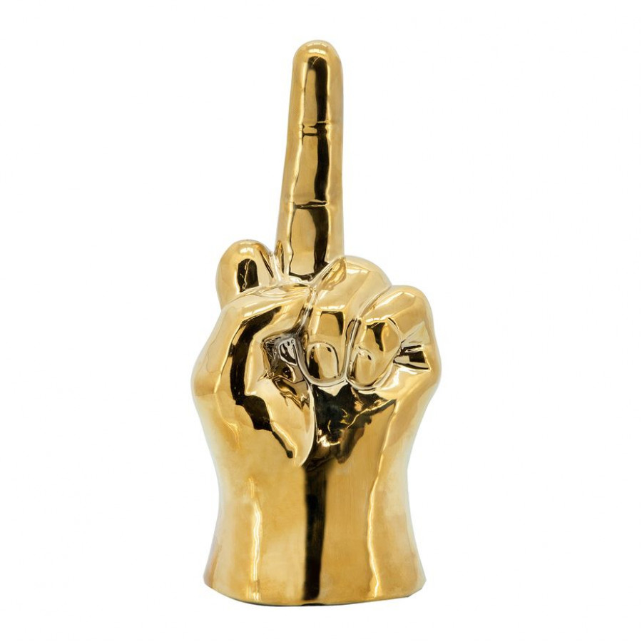 Sagebrook 8" Dirty Finger Sign - Gold
