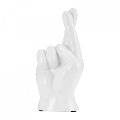 Sagebrook 8" Crossing Fingers - White