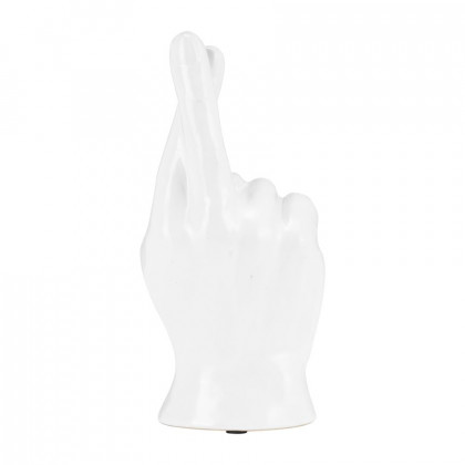 Sagebrook 8" Crossing Fingers - White