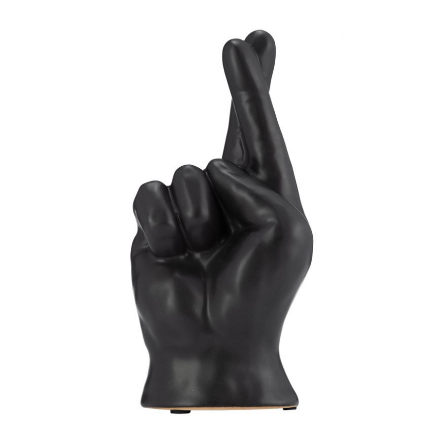 Sagebrook 8" Crossing Fingers - Black