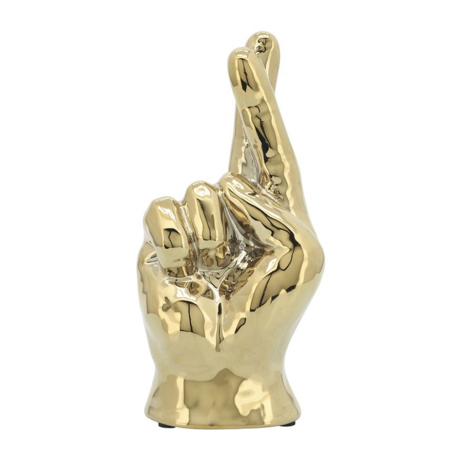 Sagebrook 8" Crossing Fingers - Gold