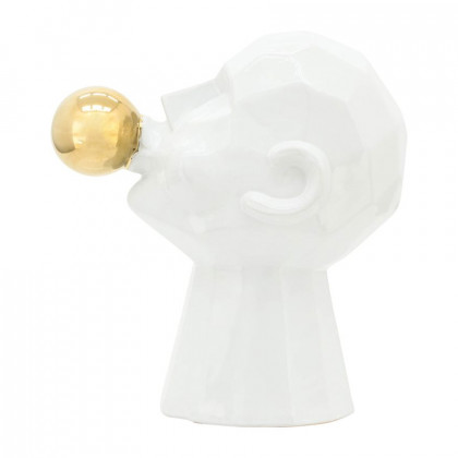 Sagebrook 12" Bubble Gum Man - White