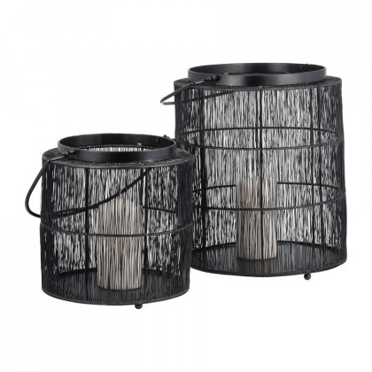 Sagebrook - 10.25" Metal Wire Lantern in Black