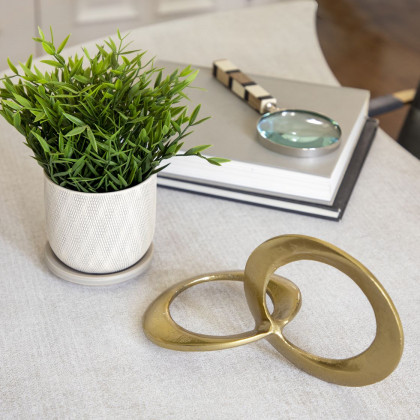 Sagebrook 12" Metal Circle Links - Gold