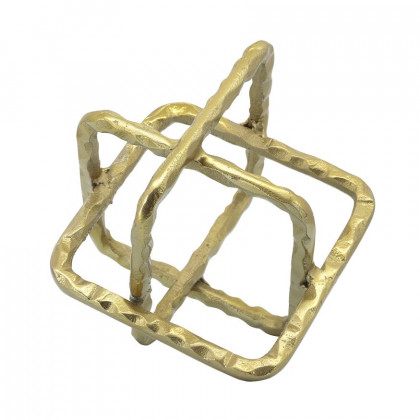 Sagebrook 8" Metal Square Orbs - Gold