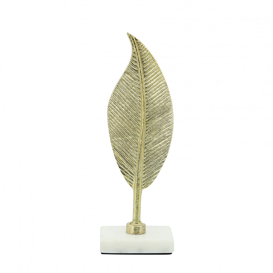 Sagebrook 9" Metal Leaf Table Decor - Gold