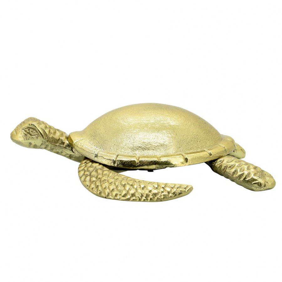 Sagebrook - 9" Metal Turtle Table Accent in Gold