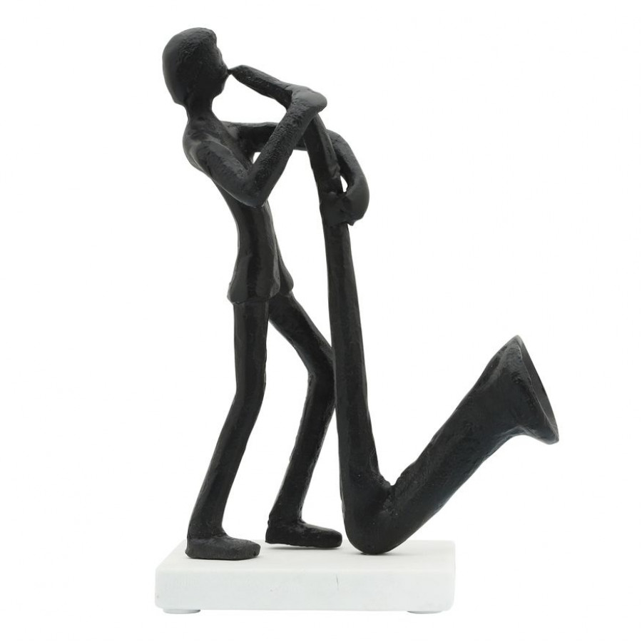 Sagebrook - 12" Metal Saxophonist in Black