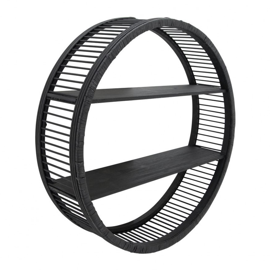 Sagebrook - Wood 2-Layered Open Shelf in Black