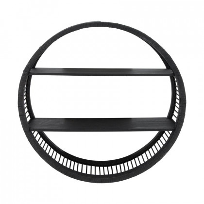Sagebrook - Wood 2-Layered Open Shelf in Black