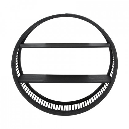 Sagebrook - Wood 2-Layered Open Shelf in Black