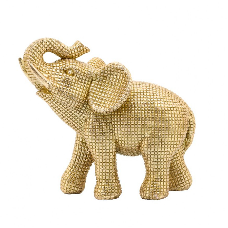 Sagebrook 7" Resin Elephant Table Accent - Gold