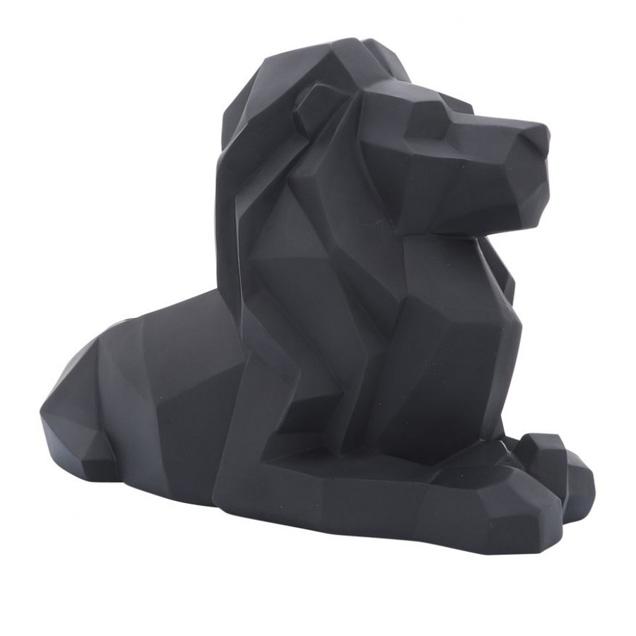 Sagebrook - 13" Resin Laying Lion in Black