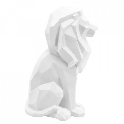 Sagebrook 11" Resin Sitting Lion - White