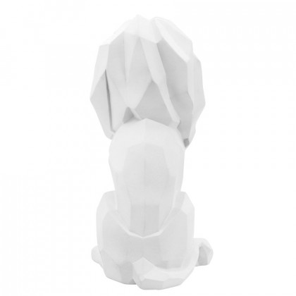 Sagebrook 11" Resin Sitting Lion - White