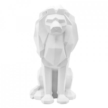 Sagebrook 11" Resin Sitting Lion - White
