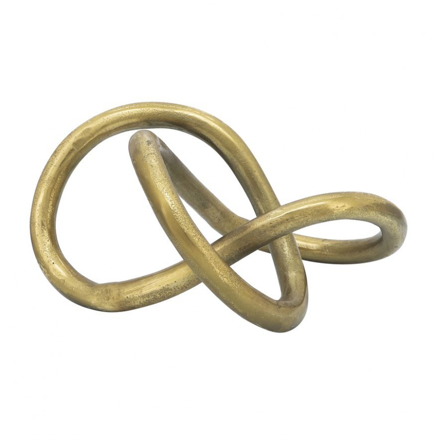 Sagebrook 9" Metal Knot - Gold