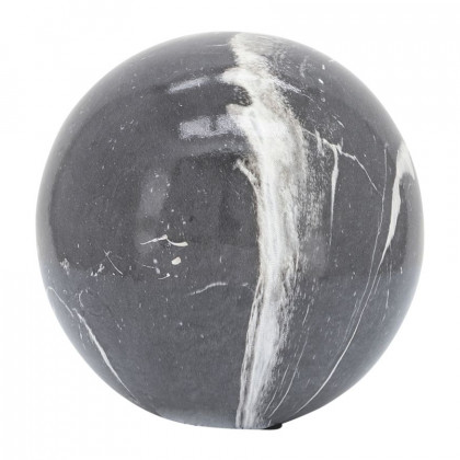 Sagebrook - 4"/5"/6" Marble Look Orbs (Set Of 3) in Black/White