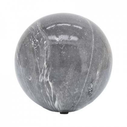 Sagebrook - 4"/5"/6" Marble Look Orbs (Set Of 3) in Black/White