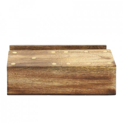 Sagebrook - 9"x3" Wood Dominoes in Brown
