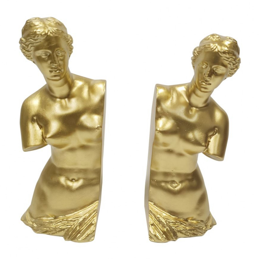 Sagebrook 11" Resin Greek Godess (Set Of 2) - Gold