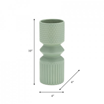 Sagebrook 10" Mallet Vase - Dark Sage