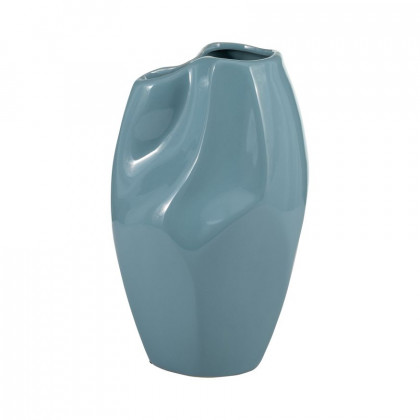 Sagebrook 10" Ceramic Abstract Vase - Cameo Blue