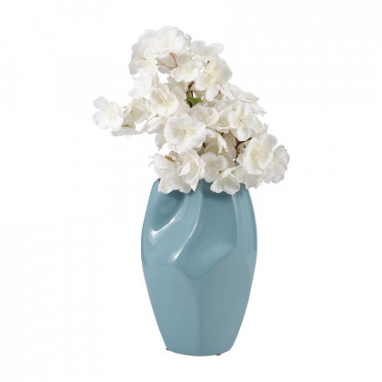 Sagebrook 10" Ceramic Abstract Vase - Cameo Blue