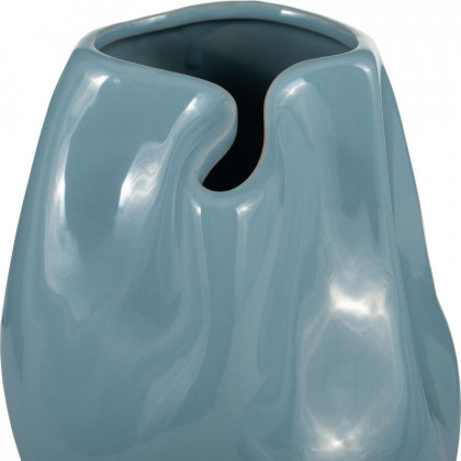 Sagebrook 10" Ceramic Abstract Vase - Cameo Blue