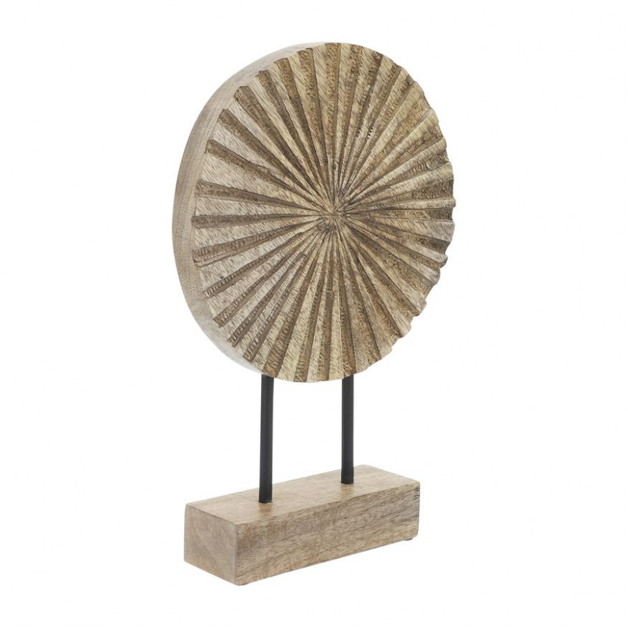 Sagebrook - 12" Wood Pinwheel Decor in Natural