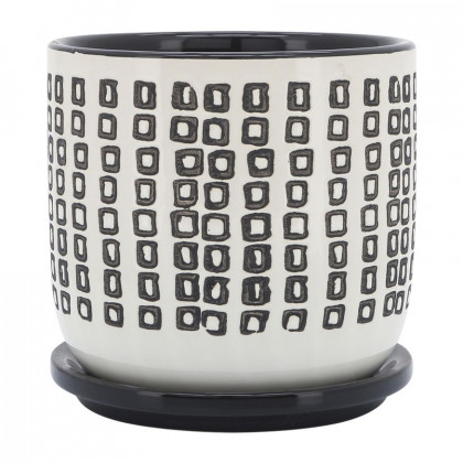 Sagebrook - 6" Ceramic Planter With Saucer