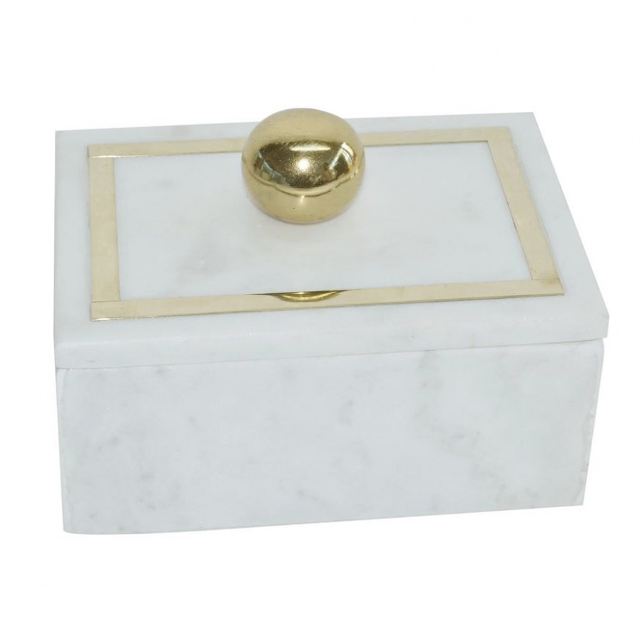 Sagebrook - 7"x5" Marble Rectangular Box Knob