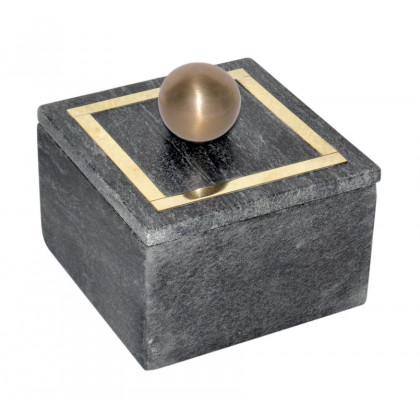 Sagebrook - 5" Crystal Round Lotus Box
