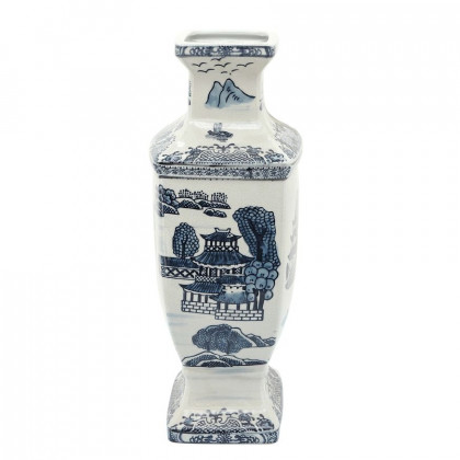 Sagebrook 15" Ceramic Chinoiserie Vase - Blue