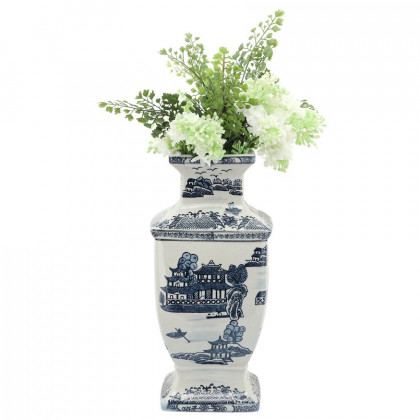 Sagebrook 15" Ceramic Chinoiserie Vase - Blue