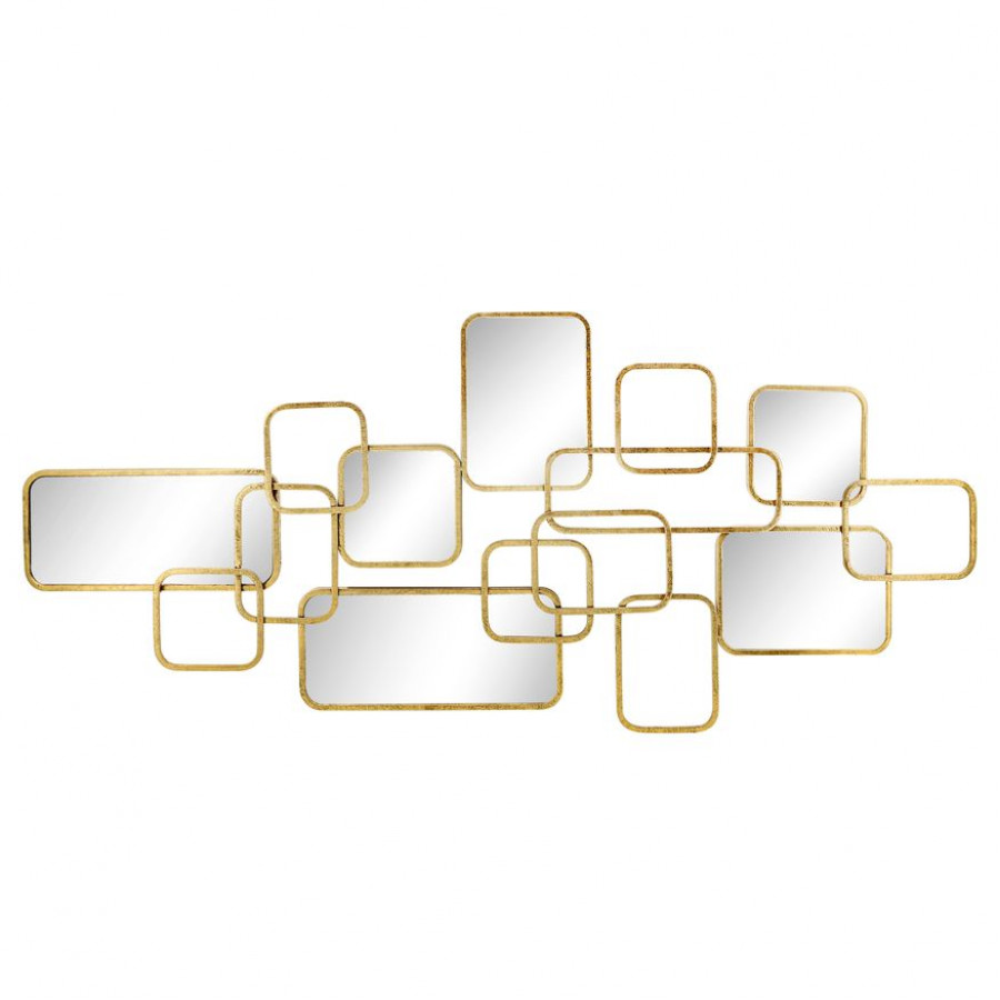 Sagebrook Metal Wall Accent With Mirrors - Gold