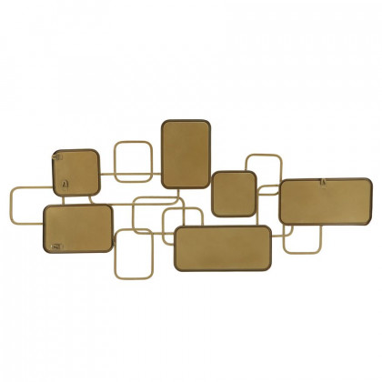 Sagebrook Metal Wall Accent With Mirrors - Gold