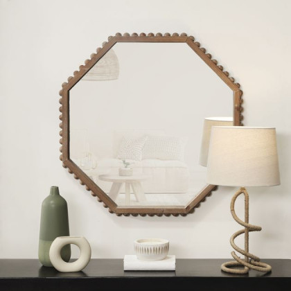 Sagebrook - Wood Octagonal Mirror in Natural