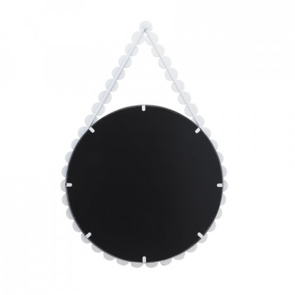 Sagebrook - Wood Beaded Mirror in White