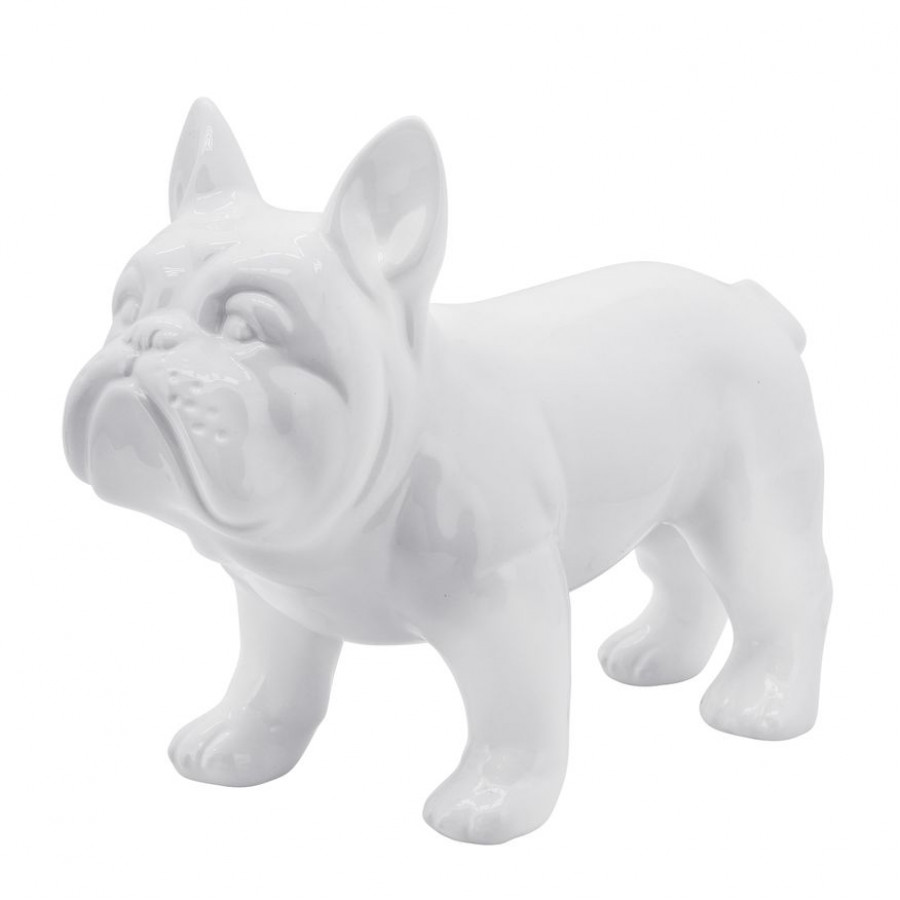 Sagebrook - 12" Ceramic Bulldog in White