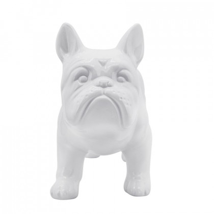 Sagebrook - 12" Ceramic Bulldog in White