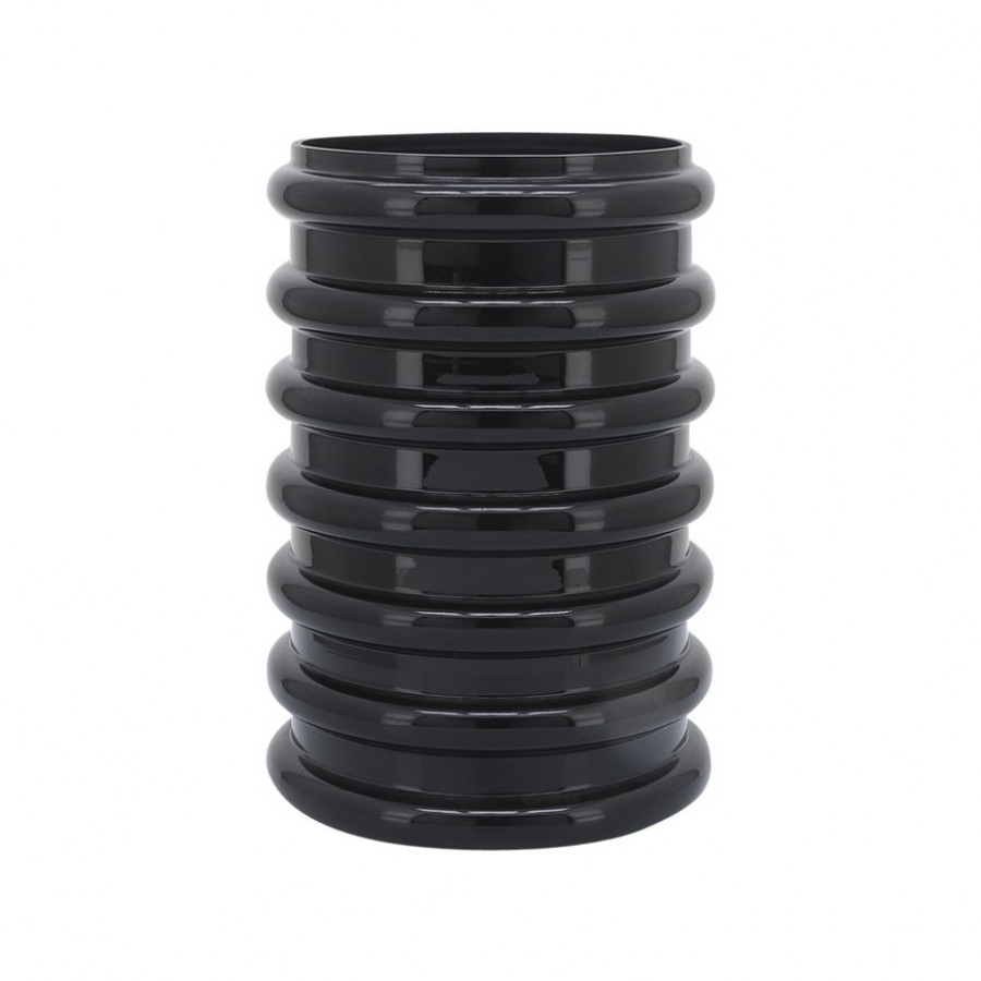 Sagebrook 9" Glass Scallop Vase - Black