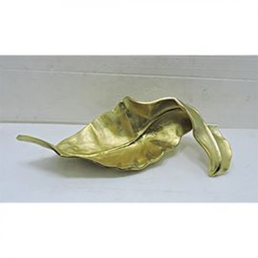 Sagebrook 22" Metal Curled Leaf - Gold