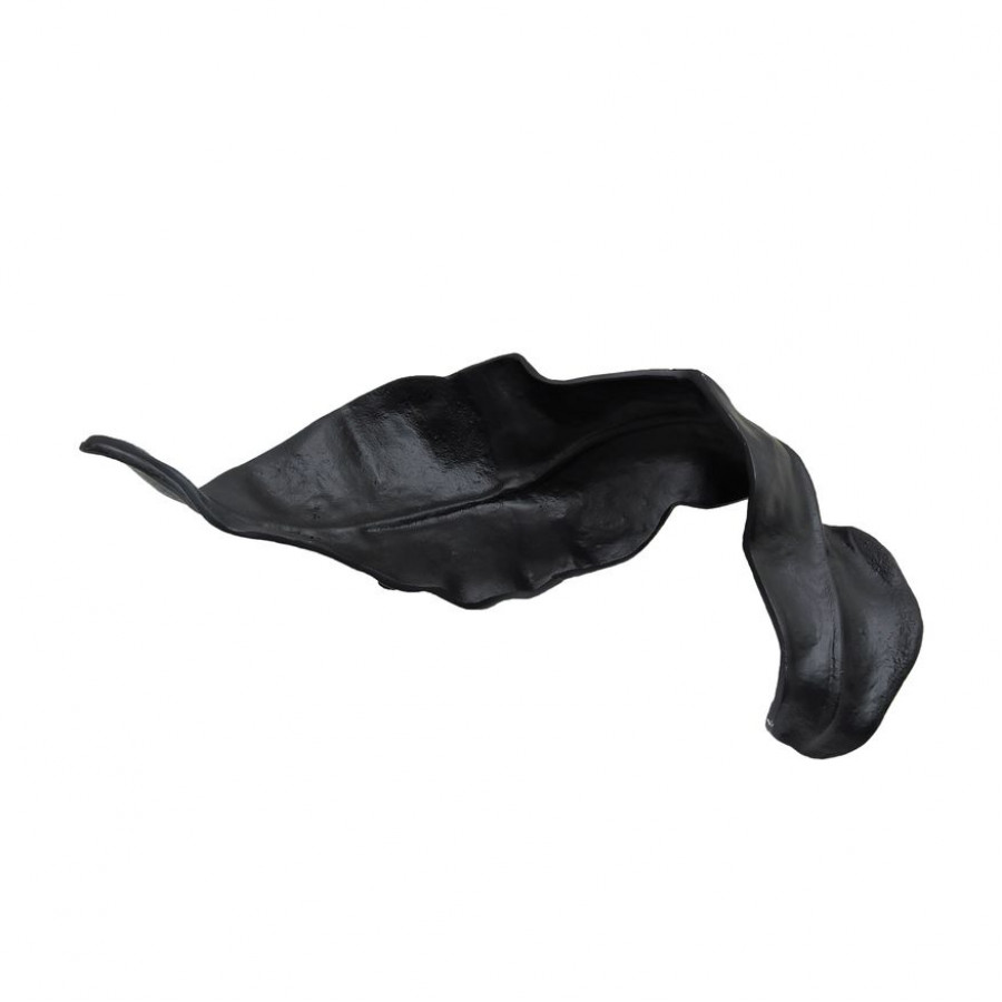Sagebrook 19" Metal Curled Leaf - Black